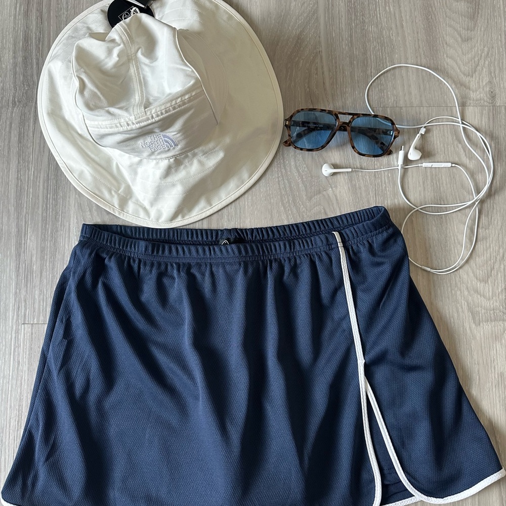 Navy Skort with White Trim